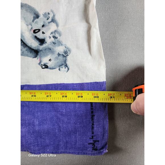 Vintage Tapestry Australia Koala 100% LinenTea Towel 30x18 - Picture 5 of 8